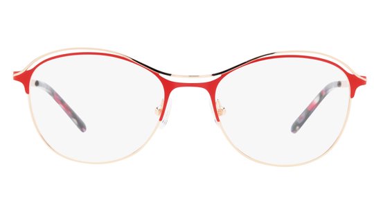 Lunettes de vue Baïa Femme Rouge Aviateur Baa2207 Face