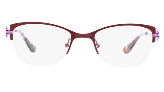 Lunettes de vue Baïa Femme Rouge Rectangle Baa2404 Face