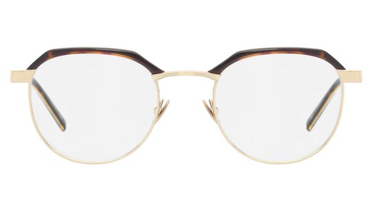 Lunettes de vue Saint Laurent Mixte Or Ronde Sl124 Face