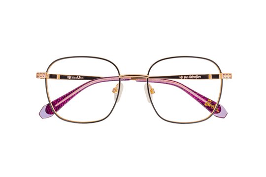 Lunettes de vue Barbie Enfant Noir Rectangle BAMM003 Face