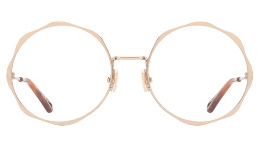 Lunettes de vue Chloé Femme Or Ronde CH0185O Face