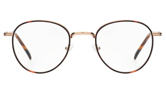 Lunettes de vue Signature Krys Homme Écaille Ronde Com2011 Face
