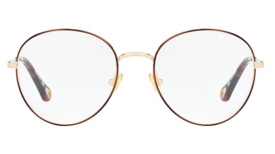 Lunettes de vue Chloé Femme Marron Ronde Ch0021O Face