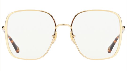 Lunettes de vue Chloé Femme Or Carré CH0038O Face