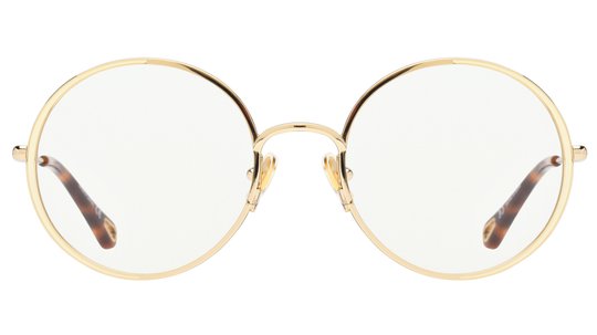 Lunettes de vue Chloé Femme Or Ronde Ch0040O Face