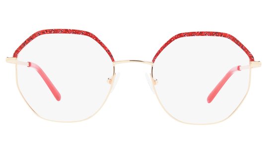 Lunettes de vue Baïa Femme Rouge Carré Baa2402 Face