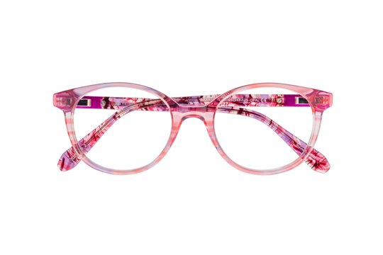 Lunettes de vue Barbie Enfant Rose Rectangle BAAA019 Face